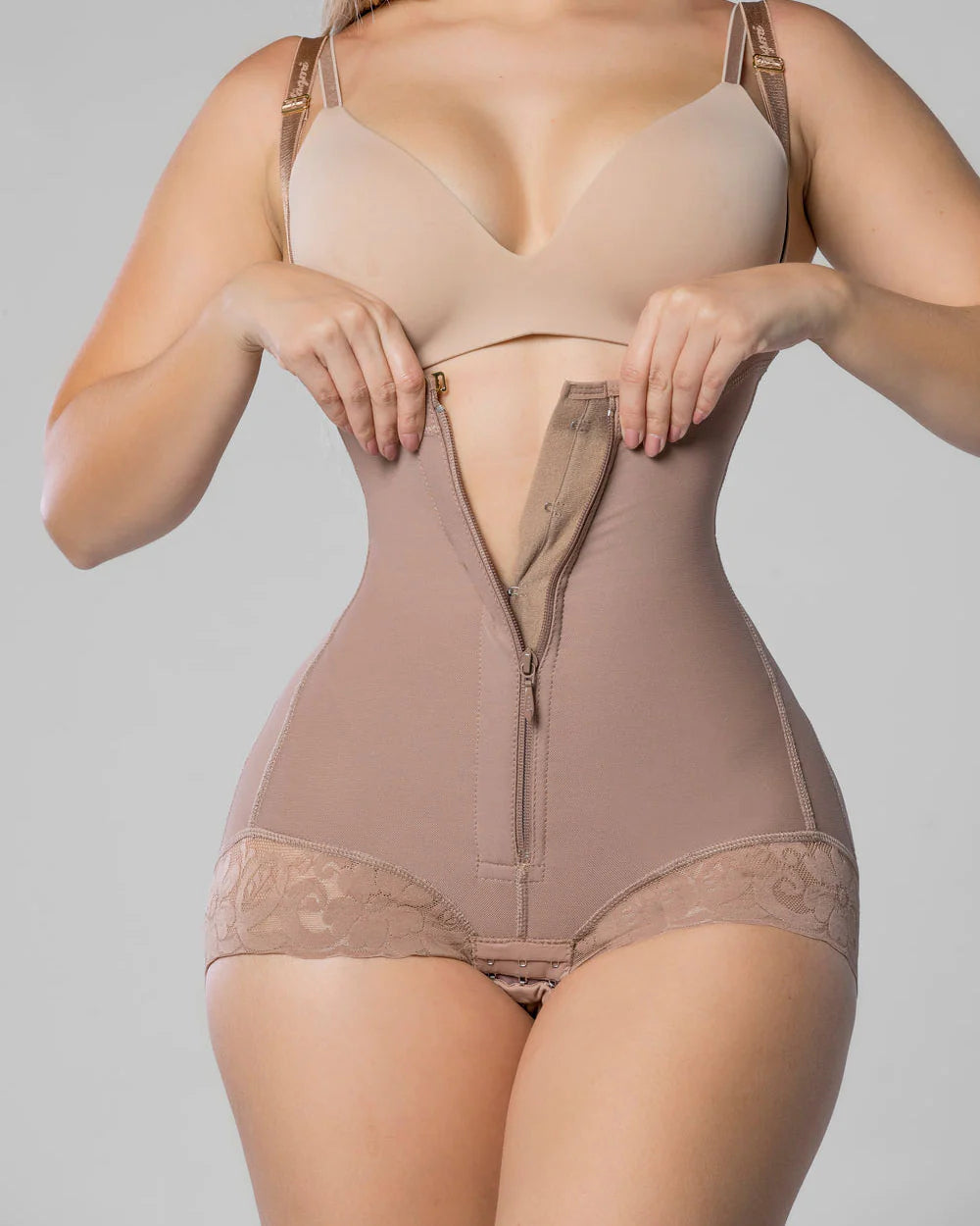 Shapshe® Faja Moldeadora de Abdomen con Cierre y Escote Abierto