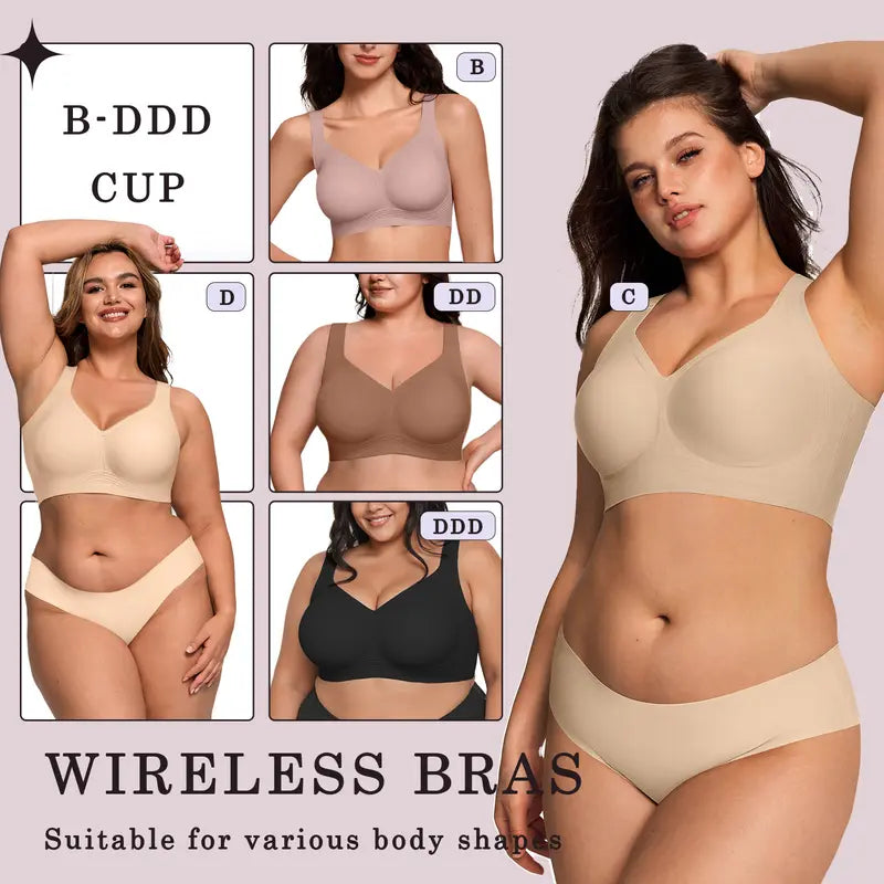 👙 Sostén de Mujer Sin Costuras de Cobertura Total y Sin Aro