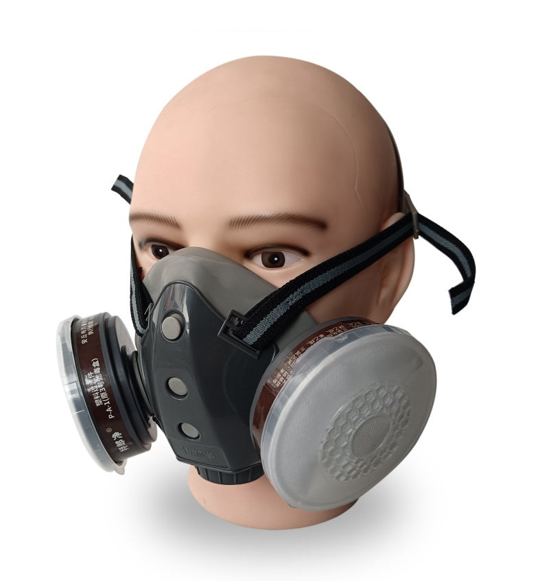 🛡️ Máscara de Seguridad con 2 Filtros de Carbón y Sello EPDM – Protección Contra Gases, Anti-Fugas y Doble Función para Industrias ⚡🔄