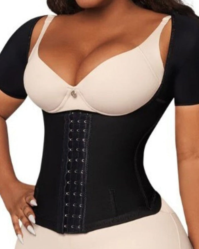 Shapshe® Top Faja de Compresión para Mujer, Cinturilla con Mangas Cortas y Bajo el Busto