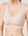 Sostenedor Femenino Sin Costuras, Sin Aros, Espalda Baja en U Profunda, Cómodo y Minimiza Volumen