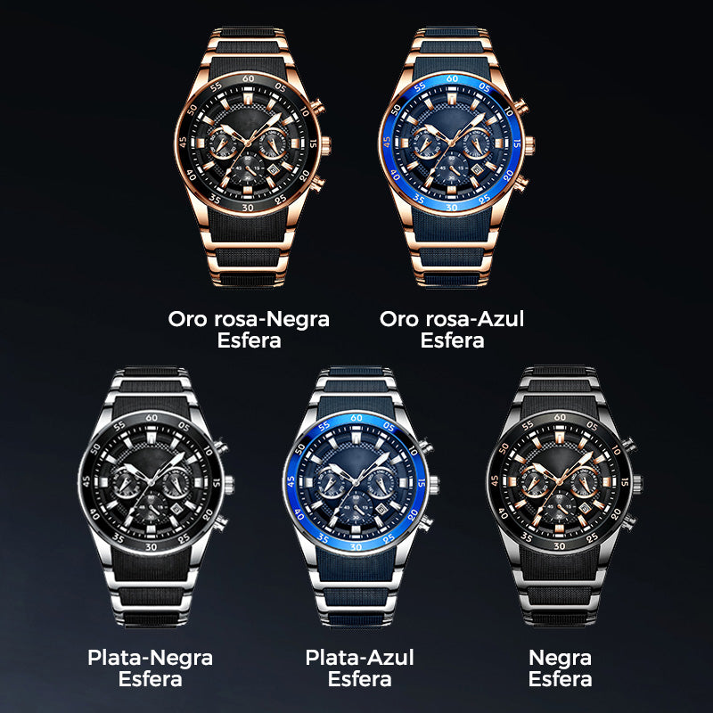 💎 Reloj de Cuarzo Multifuncional para Hombre – Resistente al Agua y Estilo Elegante Todo el Día ⌚✨