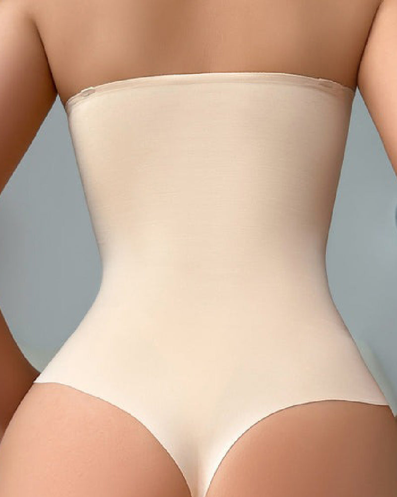 Body Shaper Femenino Sin Tirantes Control Abdomen Enterizo Sin Costuras con Tanga