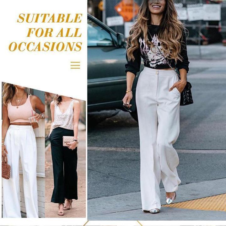 Pantalón de traje de pierna ancha para dama