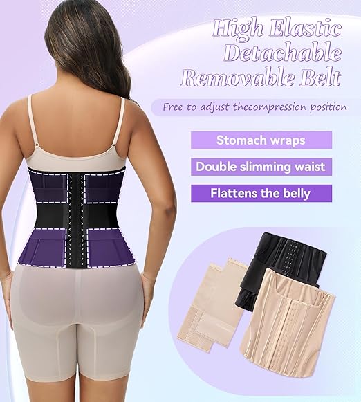 Faja moldeadora Shapshe® para mujer, control de abdomen, entrenador de cintura para ejercicio, corsé con ballenas para cintura