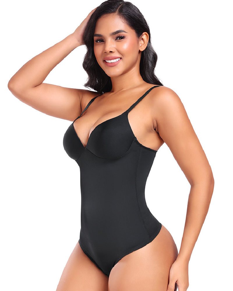 Shapshe® Body Moldeador Sin Mangas Tipo Tanga para Mujer con Control de Abdomen y Push Up Suave