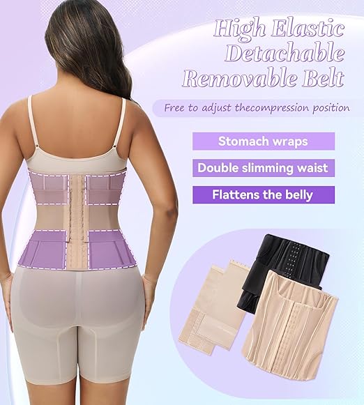 Faja moldeadora Shapshe® para mujer, control de abdomen, entrenador de cintura para ejercicio, corsé con ballenas para cintura