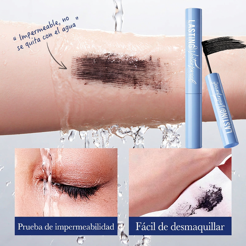 👁️🔥 ¡50% OFF! Máscara de Pestañas Resistente al Agua – Rizos Perfectos Todo el Día