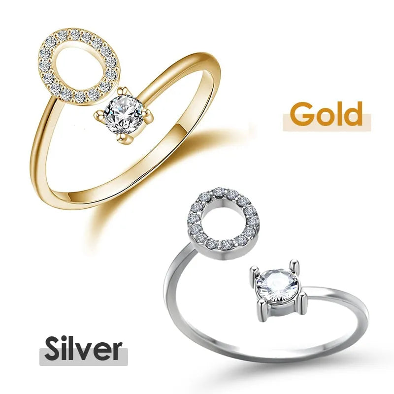 💍 ¡50% DE DESCUENTO AHORA! ❤️ Anillo con inicial de amor: personalizado, ajustable y perfecto como regalo significativo para ti o para un ser querido ✨
