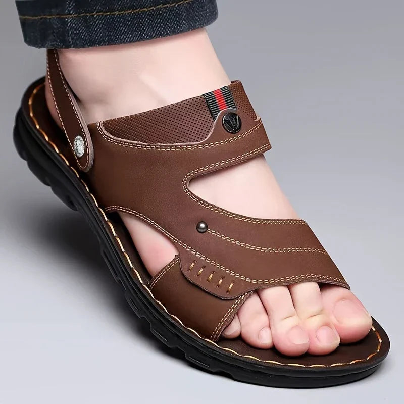 Sandalias Ortopédicas Cuero Suave Ruta Equilibrio Serenidad, Postura Saludable Todo el Día