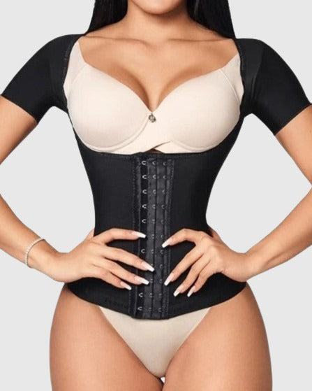 Shapshe® Top Faja de Compresión para Mujer, Cinturilla con Mangas Cortas y Bajo el Busto