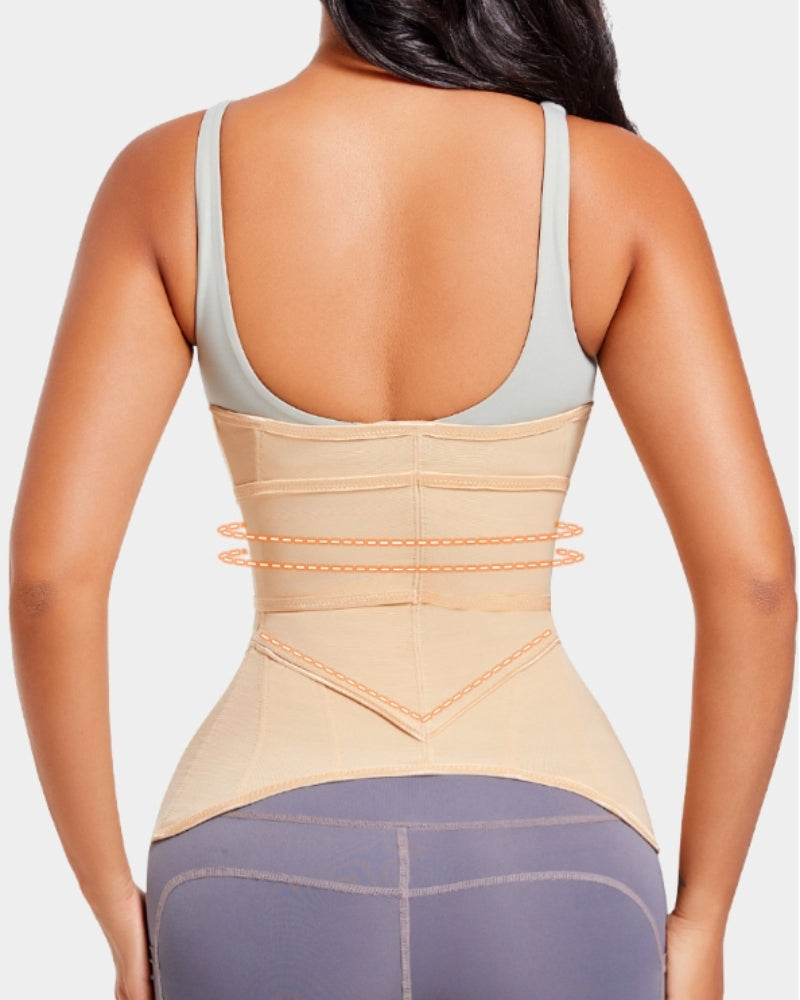 Faja Corset de Cintura con Hebilla, Alta Compresión y Control de Abdomen