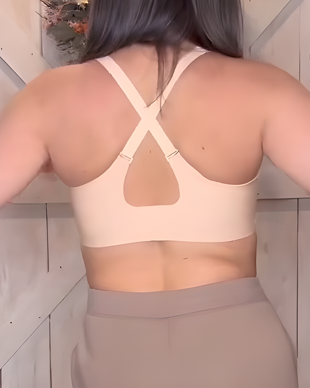 Sostén Push Up Sin Costuras para Mujer con Escote Profundo en V, Sin Aros y Cómodo
