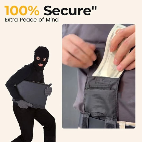 ⏰🔥 ¡50% DE DESCUENTO POR TIEMPO LIMITADO! 💳 Cartera de Cinturón Fina – Seguridad y Comodidad sin Volumen ✨🌟