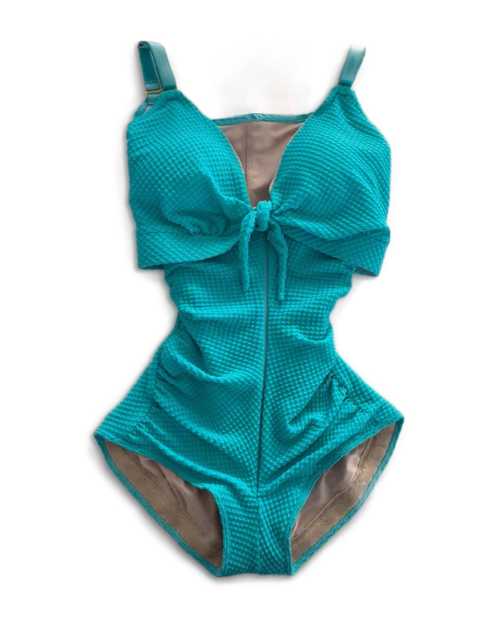 Shapshe® Traje de Baño Femenino con Control de Abdomen, Recorte, Nudo Frontal y Push Up Moldeador