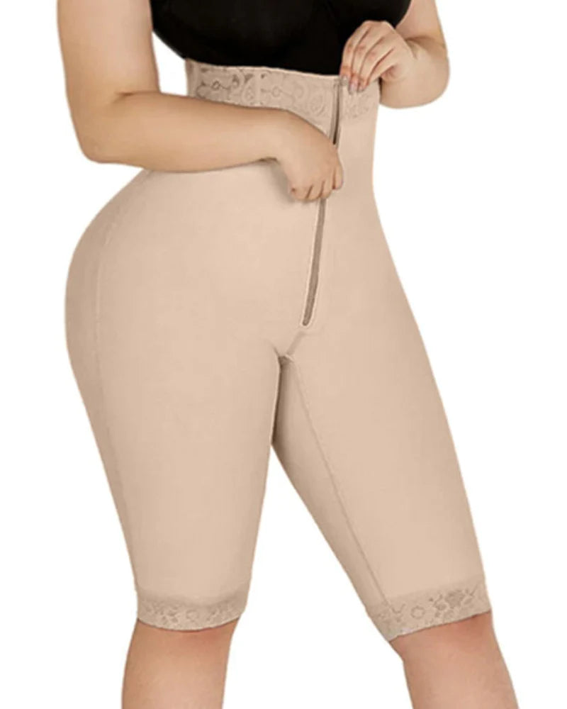 Shapshe® Shorts de Compresión Doble de Cintura Alta para Levantar Glúteos, Cortos hasta la Rodilla
