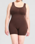 Body de modelador exterior sin costuras para mujer, control de abdomen, hasta mitad del muslo