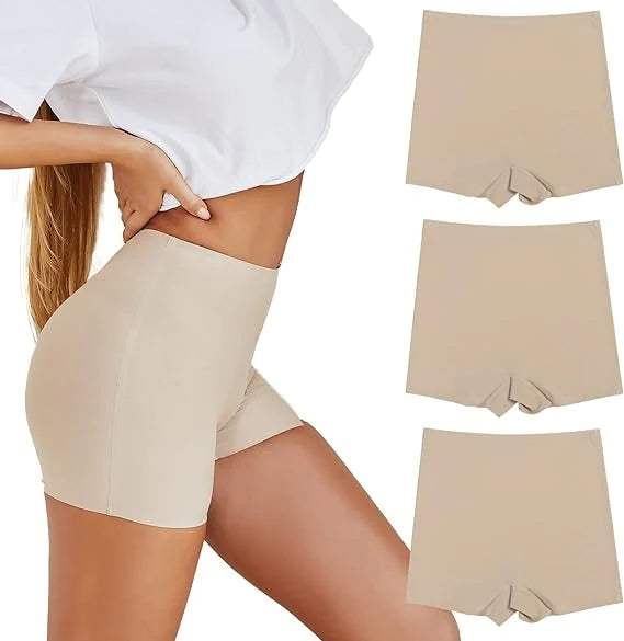 Shorts bóxer sólidos elásticos sin costuras antideslizantes