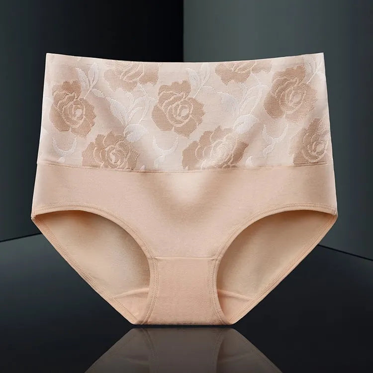🌸Evento por tiempo limitado, compre 5 y obtenga 5 gratis🌸Ropa interior de algodón antibacteriano e higroscópico adelgazante abdominal de cintura alta
