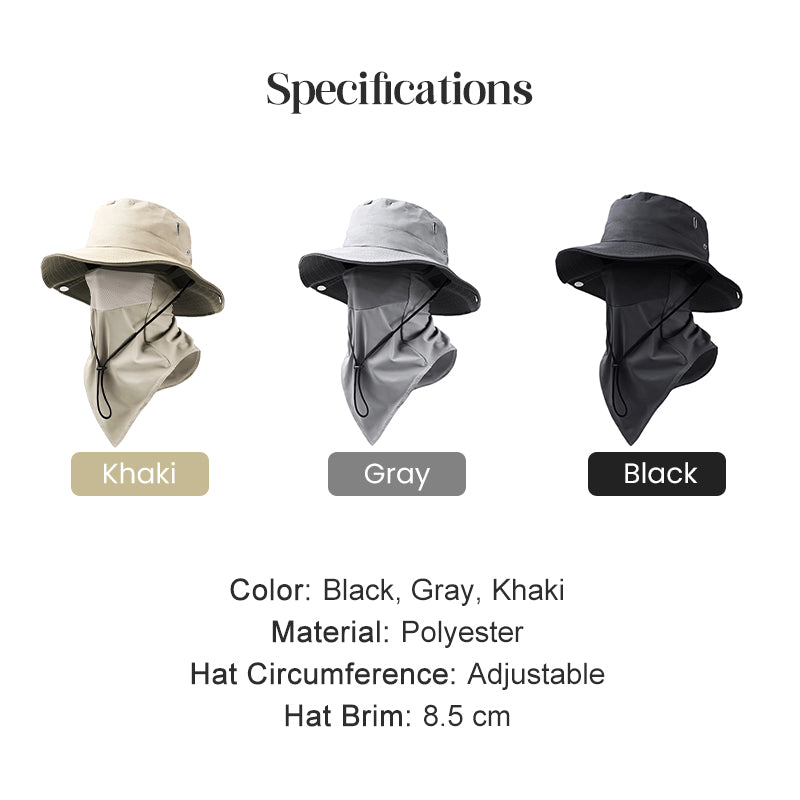 ⏰🔥 ¡50% DE DESCUENTO POR TIEMPO LIMITADO! 🧢 Sombrero Tipo Pescador – Protección UV y Cobertura Facial para Todo Tipo de Actividades al Aire Libre 🌞✨