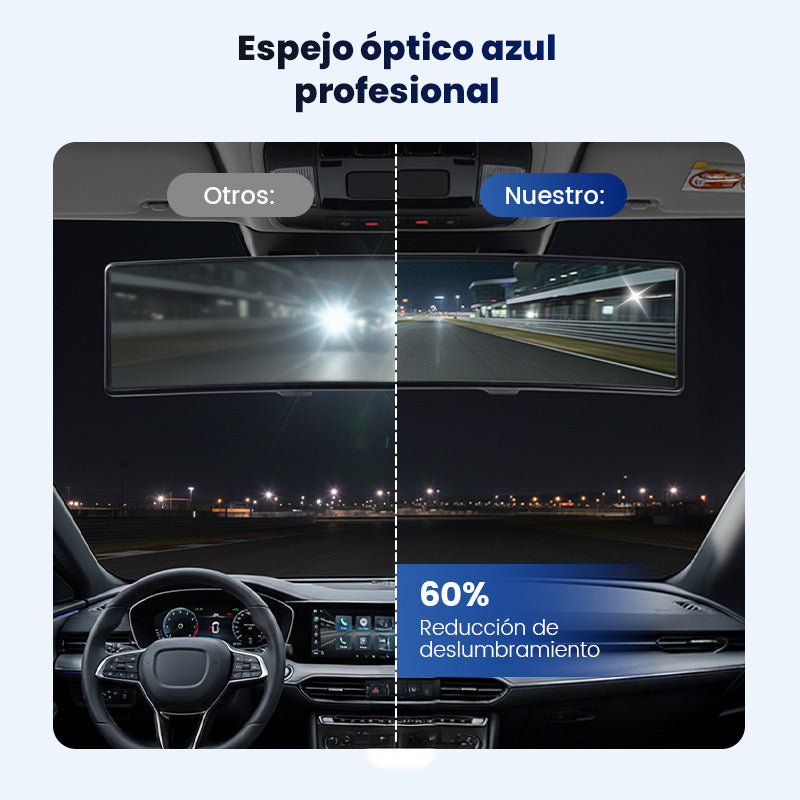 Espejo retrovisor curvado amplio para coche