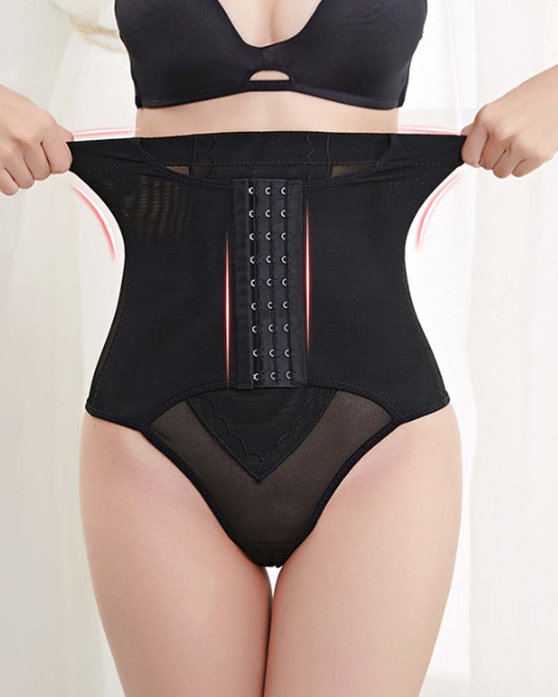 Bragas tanga de tiro alto con soporte para caderas y muslos, efecto levantador y con diseño de 9 copas