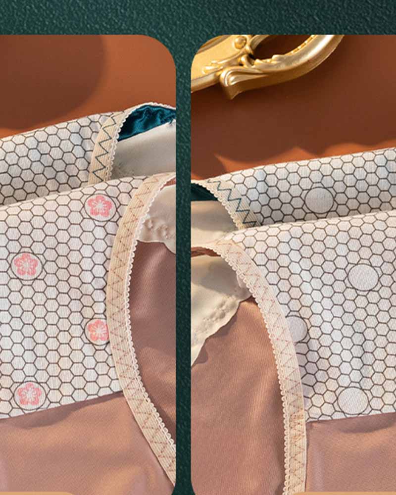 Ropa interior sin costuras de cintura alta, cómoda, ligera y lujosa de seda fría