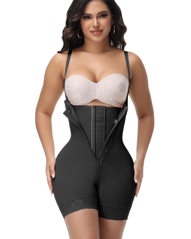 Shapshe® Fajas Short Moldeador con Cremallera en la Entrepierna y Tirantes Desmontables