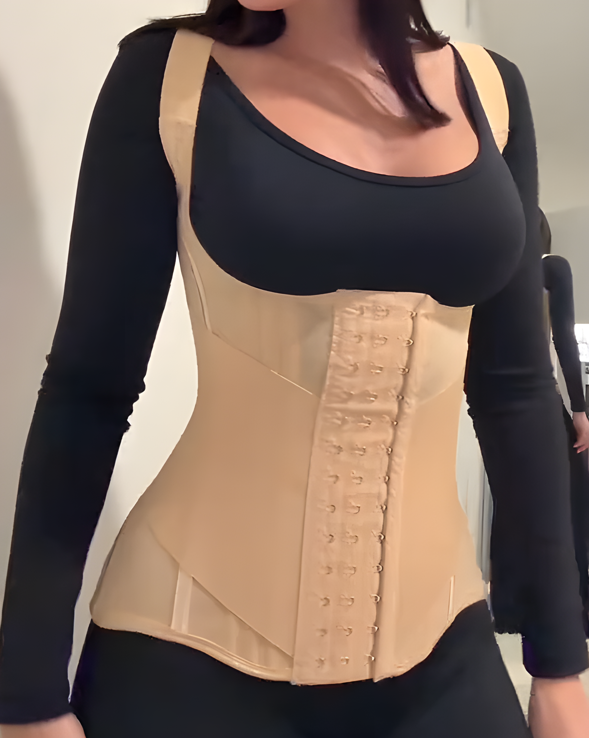 Fajas Colombianas Chaleco Moldeador de Cintura con Doble Capa, Control de Abdomen y Ballenas de Acero