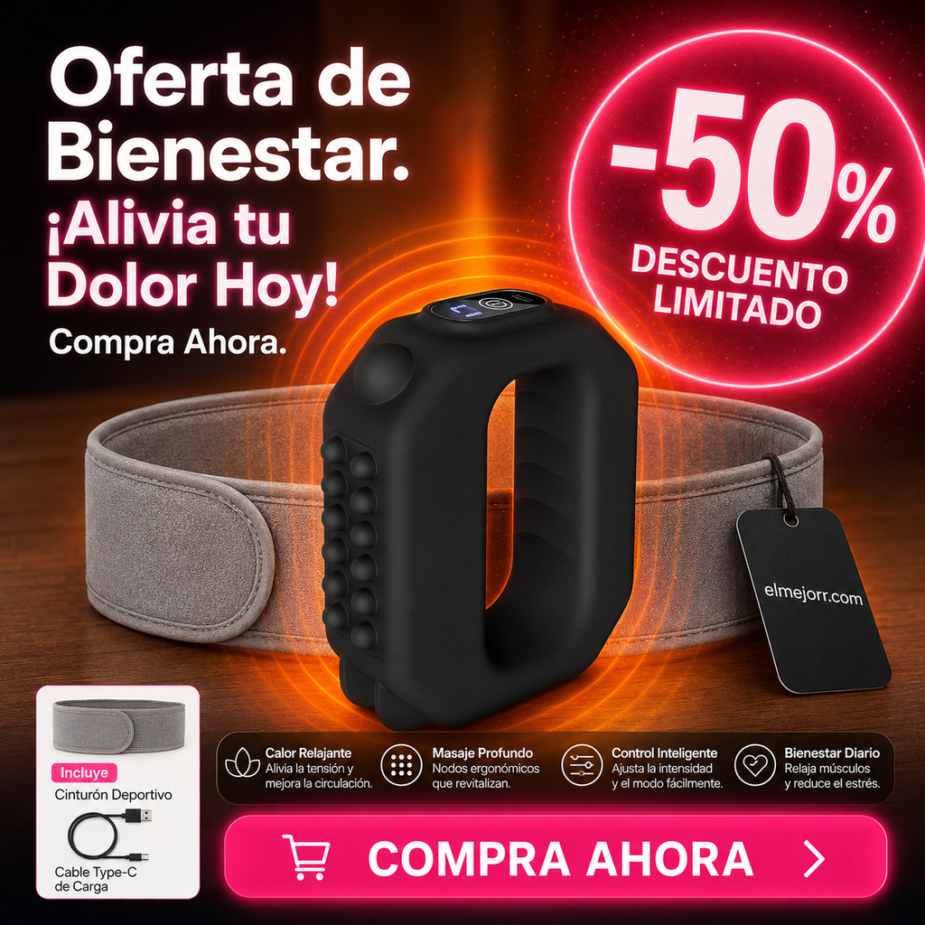 ⏰🔥 ¡50% DE DESCUENTO POR TIEMPO LIMITADO! 🏆 Anillo Masajeador de 5 Velocidades – Relaja tu Cuerpo al Instante 🌿✨