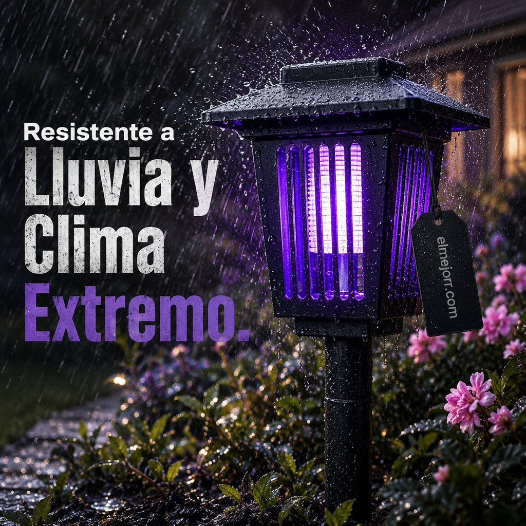 🦟🌙 ¡OFERTA 50% OFF! Lámpara Solar Mata Mosquitos – Iluminación + Protección Exterior