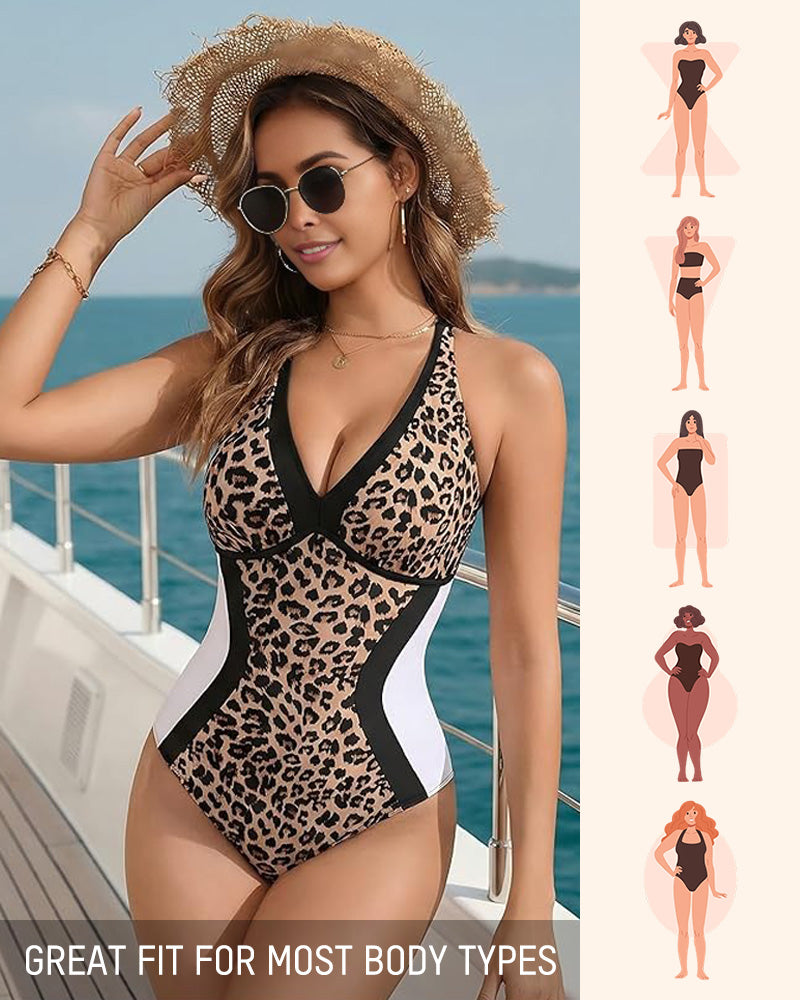 👙✨ Traje de Baño con Control de Barriga y Bloques de Color – Estilo Elegante y Comodidad para Sentirte Segura al Sol 🌞💖