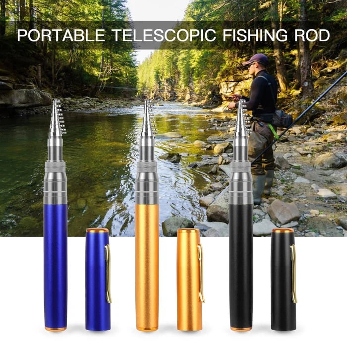 🔥 Caña de Pescar con Pluma Portátil 🎣✨ ¡Perfecta para tus aventuras al aire libre! 🌊🐟