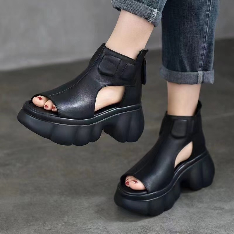 Sandalias de Tacón Cuero Suave Armonía Cumbre Selene, Máxima Comodidad y Estilo Duradero