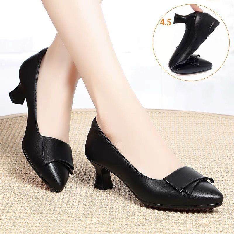 Tacones Cómodos Cuero Suave Aurora Majestad, Elegancia y Bienestar Todo el Día