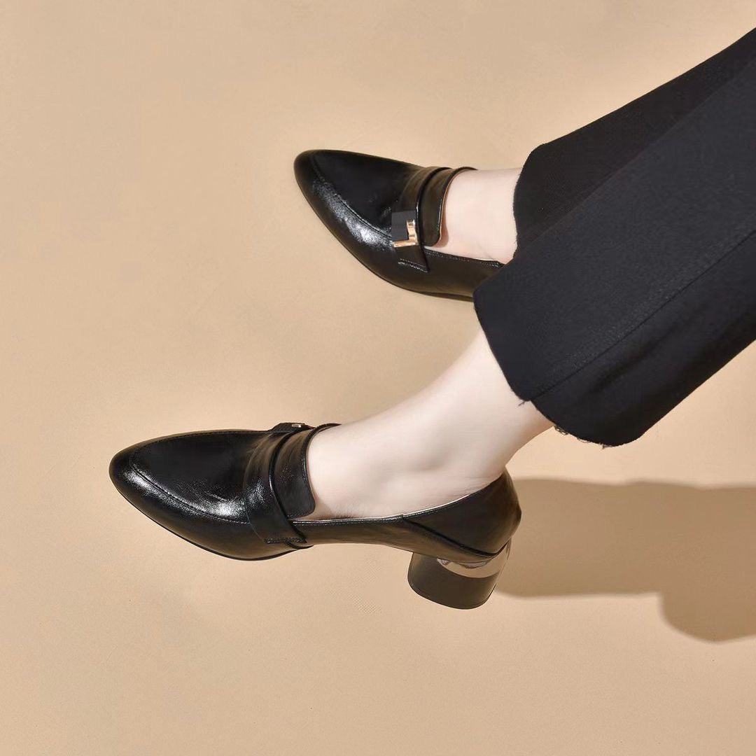 Tacones Altos Cuero Suave Aura Prisma Serenidad, Elegancia y Confort para Todo el Día