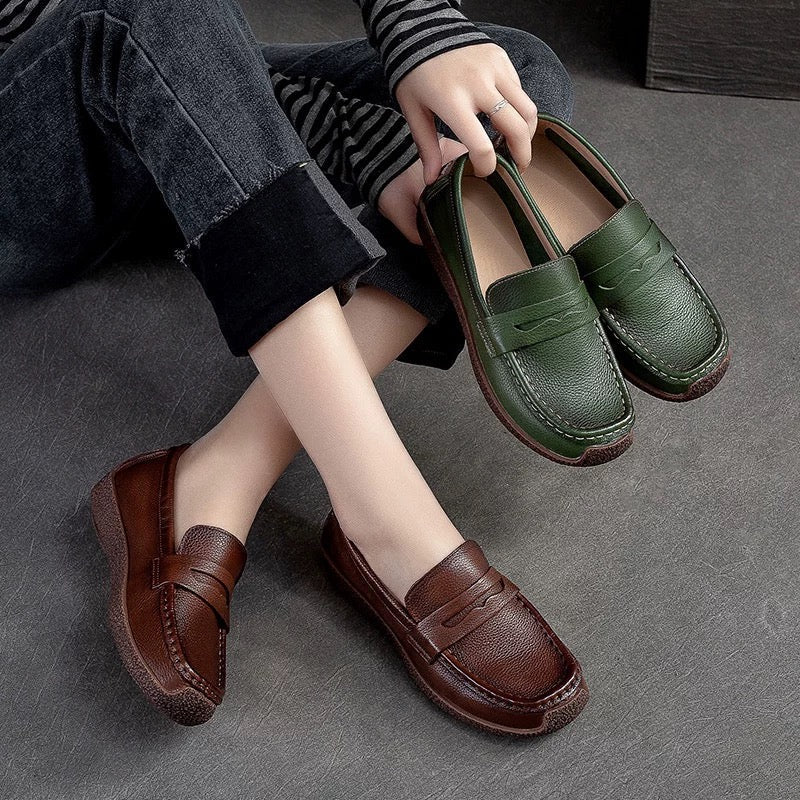 Mocassines Elegantes Cuero Suave Esencia Aurora Vitalidad, Máximo Confort Todo el Día