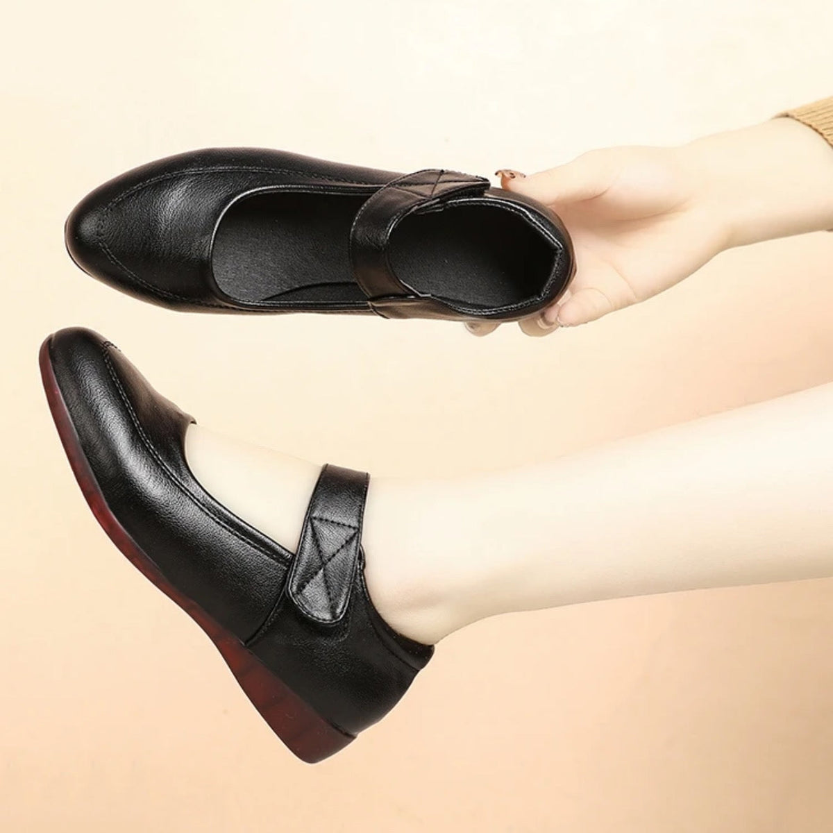 Zapatos Planos Cuero Suave Aura Camino Serenidad, Comodidad Superior Todo el Día