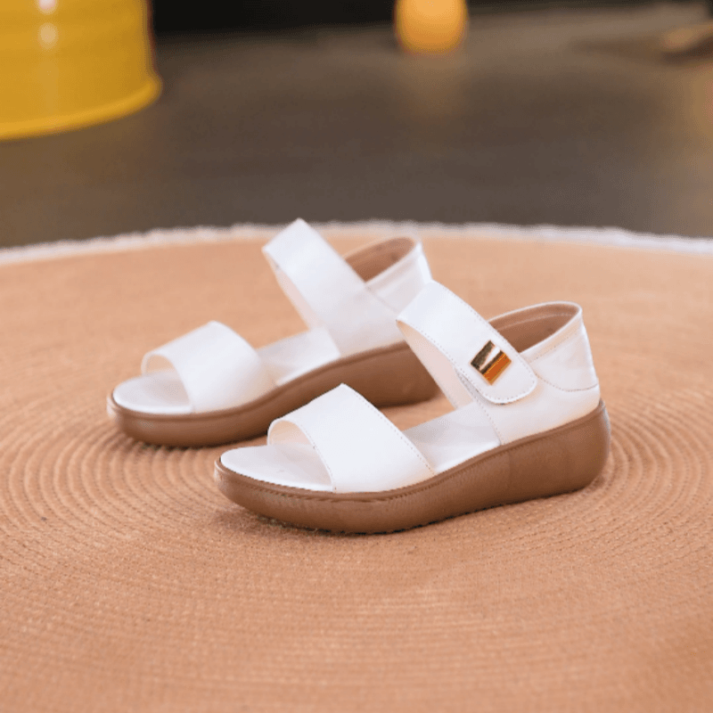 Sandalias Planas Cuero Suave Horizonte Vital Serenidad, Máximo Confort y Corrección Postural