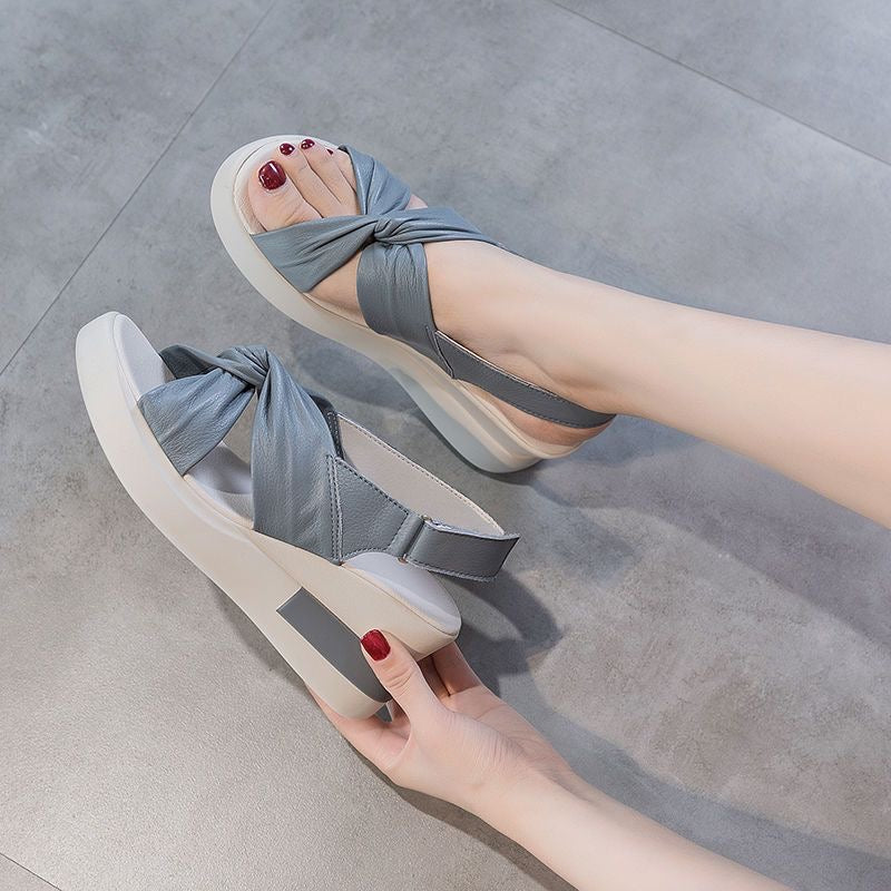 Sandalias de Tacón Cuero Suave Bosque Prisma Libertad, Postura Saludable y Confort Todo el Día