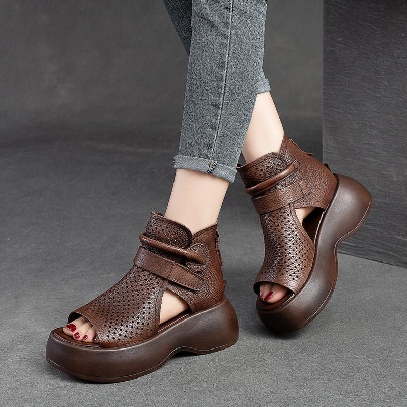 Sandalias de Tacón Cuero Suave Eclipse Serenidad Atlántico, Soporte Anatómico y Comodidad Todo el Día