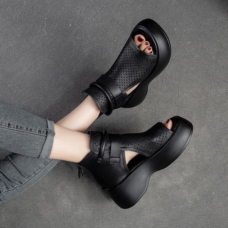 Sandalias de Tacón Cuero Suave Eclipse Serenidad Atlántico, Soporte Anatómico y Comodidad Todo el Día