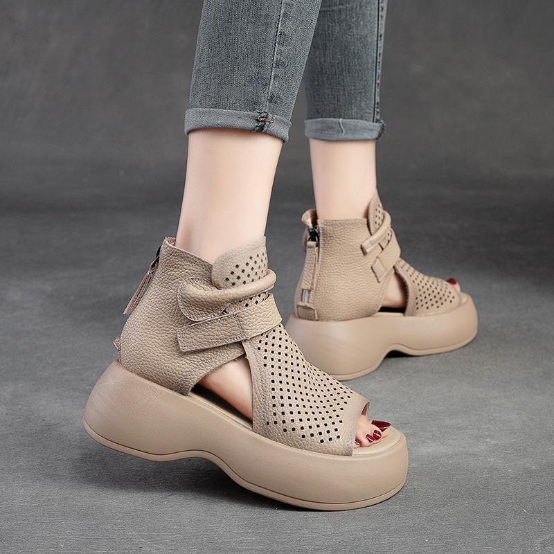 Sandalias de Tacón Cuero Suave Eclipse Serenidad Atlántico, Soporte Anatómico y Comodidad Todo el Día