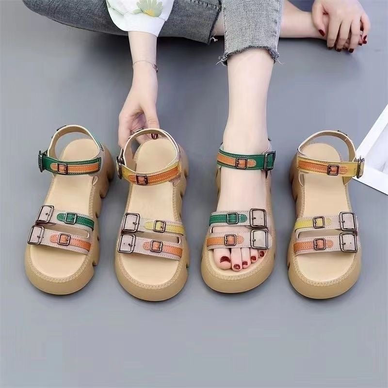 Sandalias de Plataforma Cuero Suave Armonía Cumbre Serenidad, Comodidad y Estilo Todo el Día
