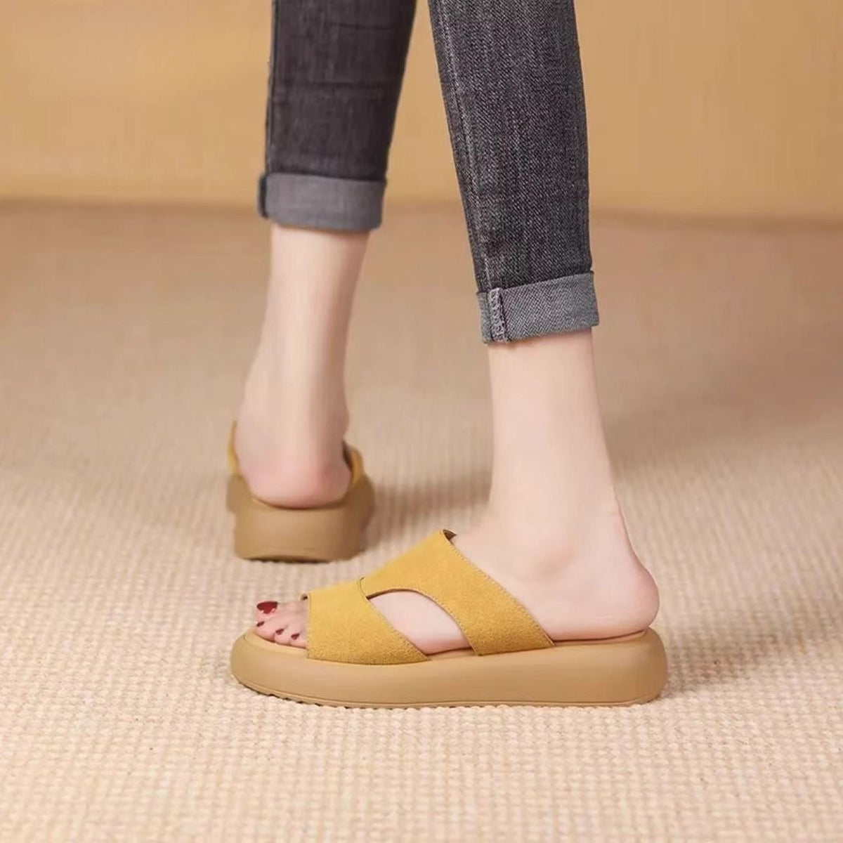 Sandalias Ortopédicas Cuero Suave Nube Armonía Inspiración, Corrección de Postura y Confort Total