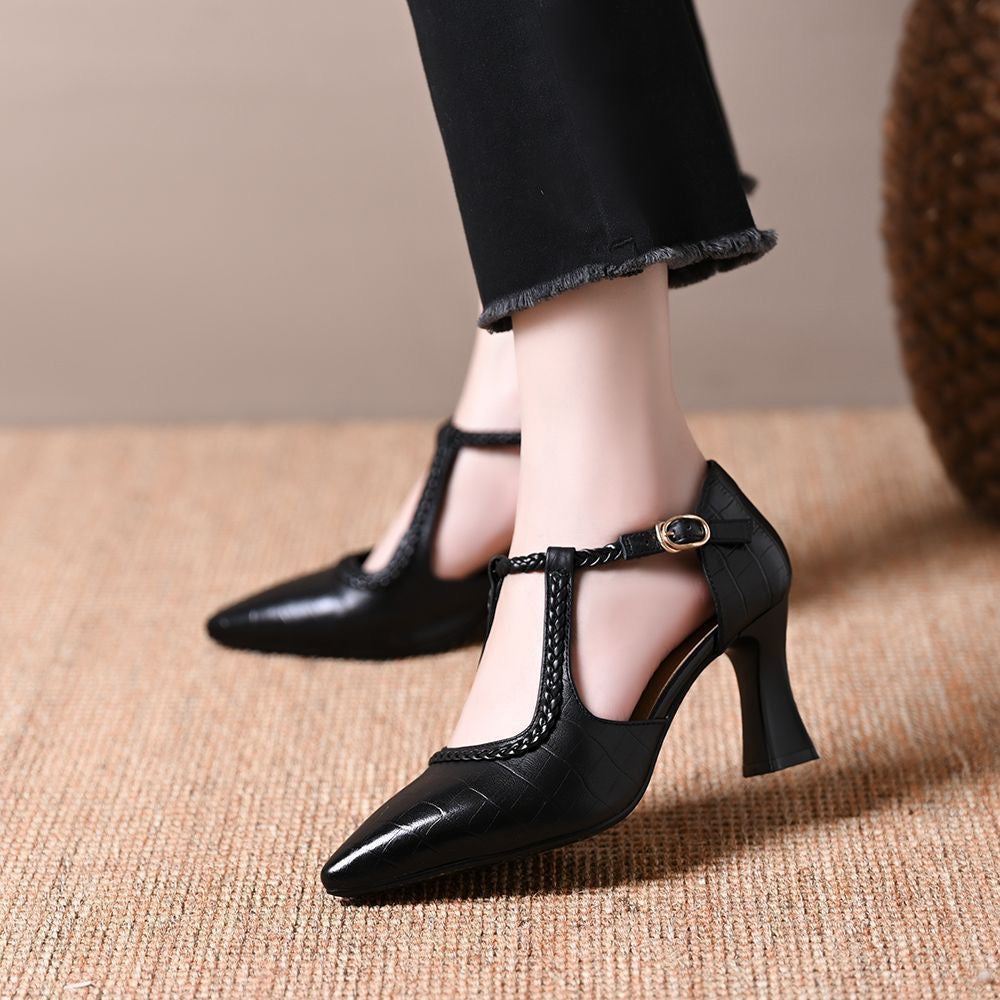 Zapatos de Tacón Cuero Suave Aurora Ritmo Calma, Soporte Superior y Confort Todo el Día