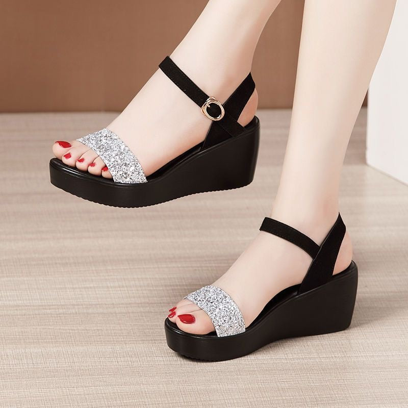 Sandalias de Cuña Cuero Suave Eclipse Jazz Serenidad, Máximo Confort y Estabilidad Diaria