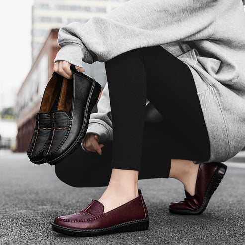 Mocassines Elegantes Cuero Suave Aura Bosque Serenidad, Máximo Confort y Estilo Todo el Día