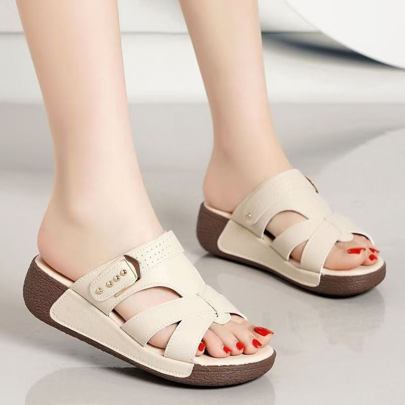 Sandalias Ortopédicas Cuero Suave Horizonte Gaia Equilibrio, Corrección Postural y Confort Todo el Día