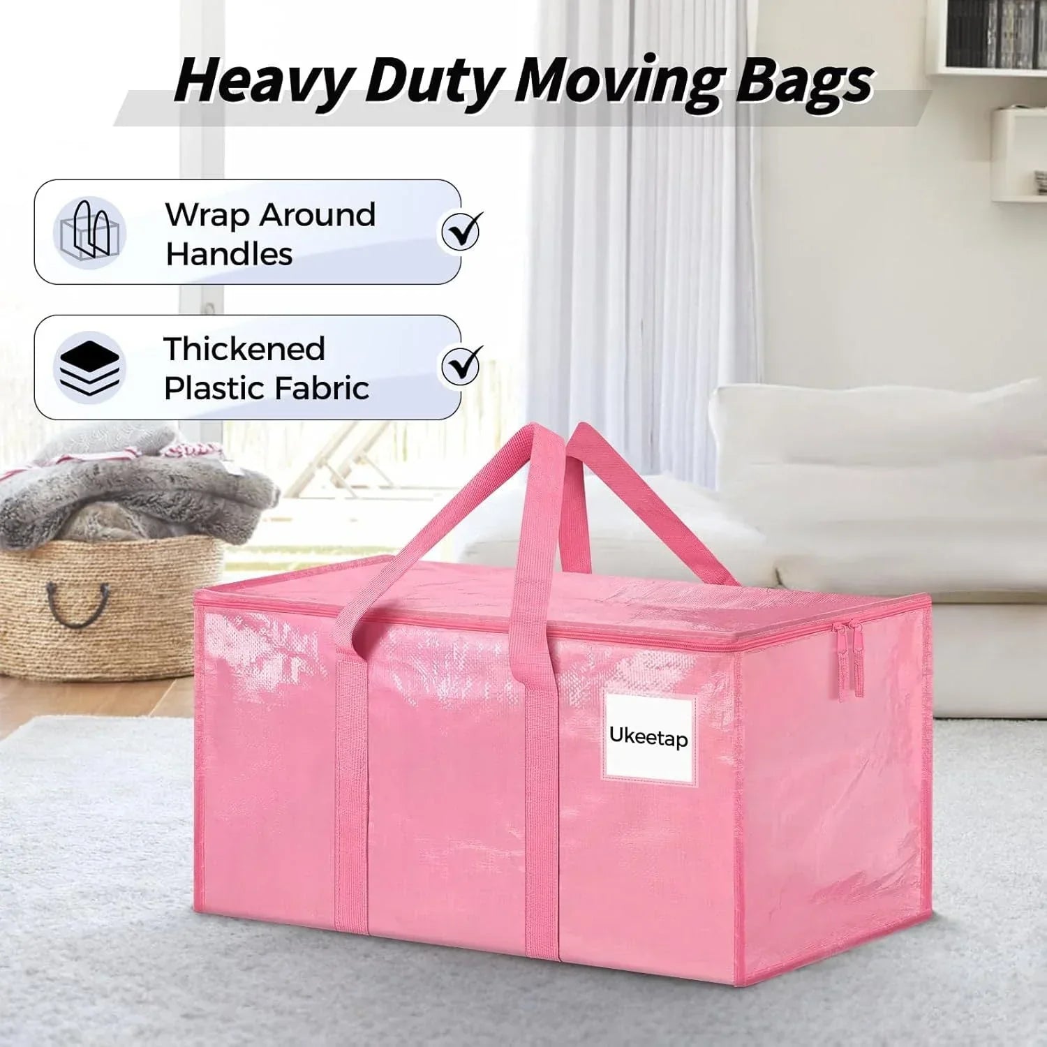🔥 ¡50% DE DESCUENTO! 🔥 🏠 Bolsa XL Multifuncional Ultra Resistente para Almacenamiento y Mudanzas 🧳✨ – Gran Capacidad, Plegable y Fácil de Transportar